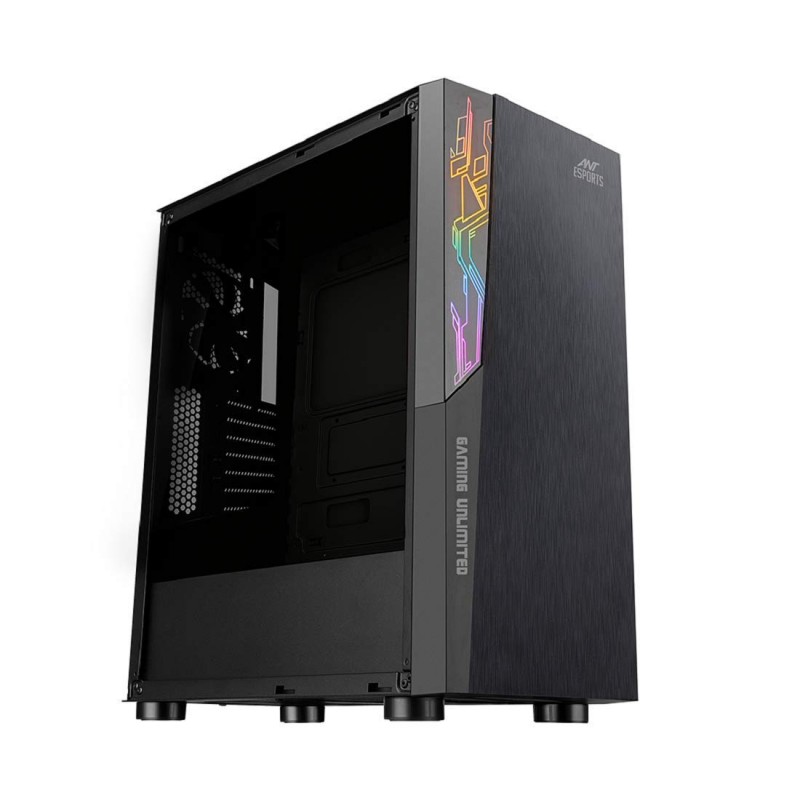 Ant Esports ICE-120AG Mid Tower Computer Case/Gaming Cabinet | Support ATX, Micro-ATX, Mini-ITX Motherboard with Pre-Installed 1 x 120 mm Black Rear Fan– Black Ant Esports ICE-120AG Mid Tower Computer Case/Gaming Cabinet | Support ATX, Micro-ATX, Mini-ITX Motherboard with Pre-Installed 1 x 120 mm Black Rear Fan– Black