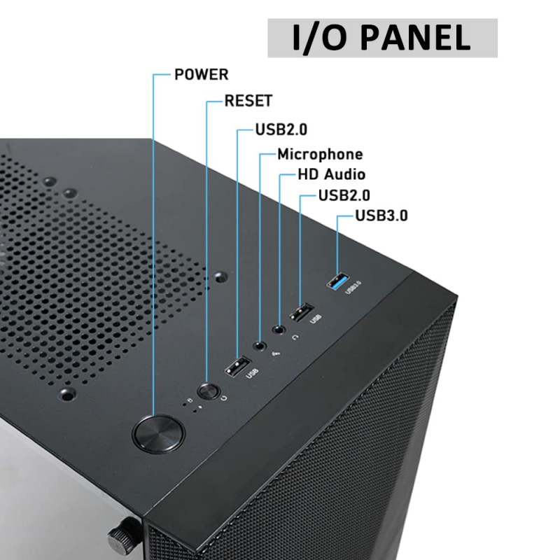Ant Esports ICE-120AG Mid Tower Computer Case/Gaming Cabinet | Support ATX, Micro-ATX, Mini-ITX Motherboard with Pre-Installed 1 x 120 mm Black Rear Fan– Black Ant Esports ICE-120AG Mid Tower Computer Case/Gaming Cabinet | Support ATX, Micro-ATX, Mini-ITX Motherboard with Pre-Installed 1 x 120 mm Black Rear Fan– Black