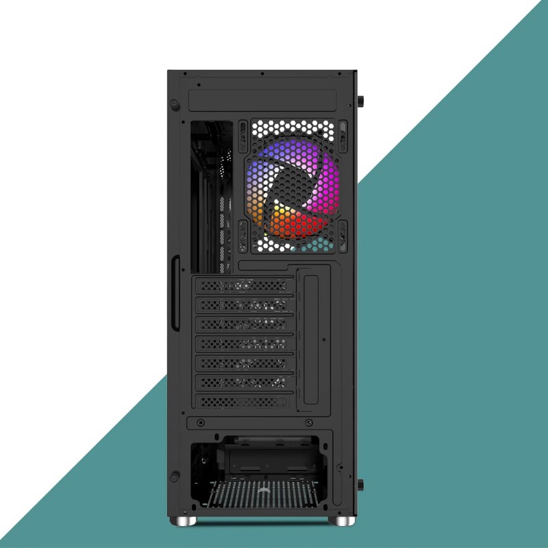 Ant Esports ICE-120AG Mid Tower Computer Case/Gaming Cabinet | Support ATX, Micro-ATX, Mini-ITX Motherboard with Pre-Installed 1 x 120 mm Black Rear Fan– Black Ant Esports ICE-120AG Mid Tower Computer Case/Gaming Cabinet | Support ATX, Micro-ATX, Mini-ITX Motherboard with Pre-Installed 1 x 120 mm Black Rear Fan– Black