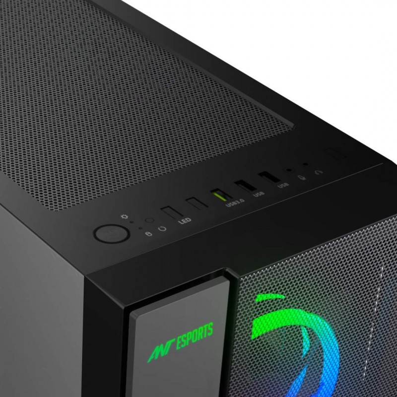 Ant Esports ICE-120AG Mid Tower Computer Case/Gaming Cabinet | Support ATX, Micro-ATX, Mini-ITX Motherboard with Pre-Installed 1 x 120 mm Black Rear Fan– Black Ant Esports ICE-120AG Mid Tower Computer Case/Gaming Cabinet | Support ATX, Micro-ATX, Mini-ITX Motherboard with Pre-Installed 1 x 120 mm Black Rear Fan– Black