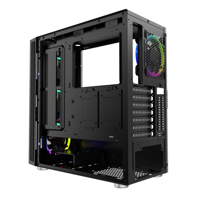 Ant Esports ICE-120AG Mid Tower Computer Case/Gaming Cabinet | Support ATX, Micro-ATX, Mini-ITX Motherboard with Pre-Installed 1 x 120 mm Black Rear Fan– Black Ant Esports ICE-120AG Mid Tower Computer Case/Gaming Cabinet | Support ATX, Micro-ATX, Mini-ITX Motherboard with Pre-Installed 1 x 120 mm Black Rear Fan– Black