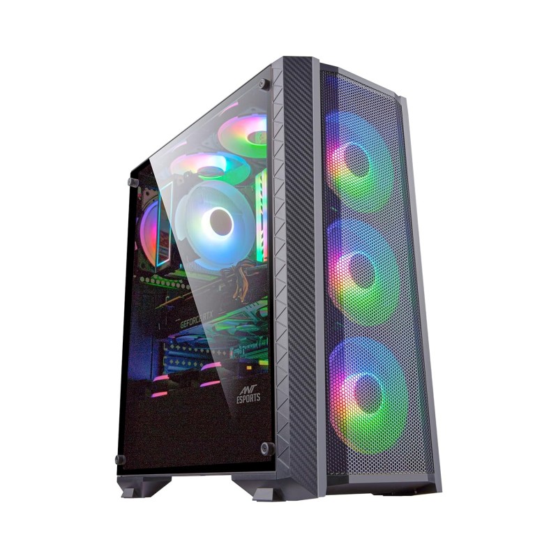 Ant Esports ICE-120AG Mid Tower Computer Case/Gaming Cabinet | Support ATX, Micro-ATX, Mini-ITX Motherboard with Pre-Installed 1 x 120 mm Black Rear Fan– Black Ant Esports ICE-120AG Mid Tower Computer Case/Gaming Cabinet | Support ATX, Micro-ATX, Mini-ITX Motherboard with Pre-Installed 1 x 120 mm Black Rear Fan– Black