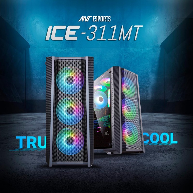 Ant Esports ICE-120AG Mid Tower Computer Case/Gaming Cabinet | Support ATX, Micro-ATX, Mini-ITX Motherboard with Pre-Installed 1 x 120 mm Black Rear Fan– Black Ant Esports ICE-120AG Mid Tower Computer Case/Gaming Cabinet | Support ATX, Micro-ATX, Mini-ITX Motherboard with Pre-Installed 1 x 120 mm Black Rear Fan– Black
