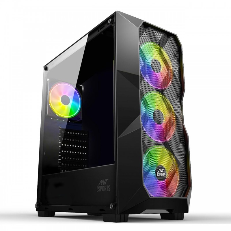 Ant Esports ICE-120AG Mid Tower Computer Case/Gaming Cabinet | Support ATX, Micro-ATX, Mini-ITX Motherboard with Pre-Installed 1 x 120 mm Black Rear Fan– Black Ant Esports ICE-120AG Mid Tower Computer Case/Gaming Cabinet | Support ATX, Micro-ATX, Mini-ITX Motherboard with Pre-Installed 1 x 120 mm Black Rear Fan– Black