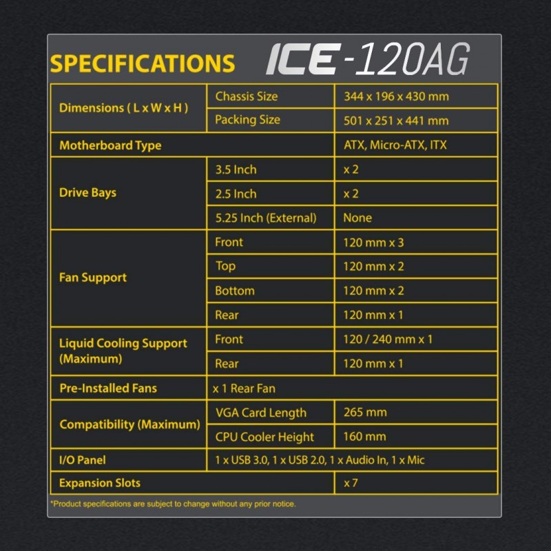 Ant Esports ICE-120AG Mid Tower Computer Case/Gaming Cabinet | Support ATX, Micro-ATX, Mini-ITX Motherboard with Pre-Installed 1 x 120 mm Black Rear Fan– Black Ant Esports ICE-120AG Mid Tower Computer Case/Gaming Cabinet | Support ATX, Micro-ATX, Mini-ITX Motherboard with Pre-Installed 1 x 120 mm Black Rear Fan– Black