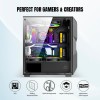 Ant Esports ICE-120AG Mid Tower Computer Case/Gaming Cabinet | Support ATX, Micro-ATX, Mini-ITX Motherboard with Pre-Installed 1 x 120 mm Black Rear Fan– Black Ant Esports ICE-120AG Mid Tower Computer Case/Gaming Cabinet | Support ATX, Micro-ATX, Mini-ITX Motherboard with Pre-Installed 1 x 120 mm Black Rear Fan– Black