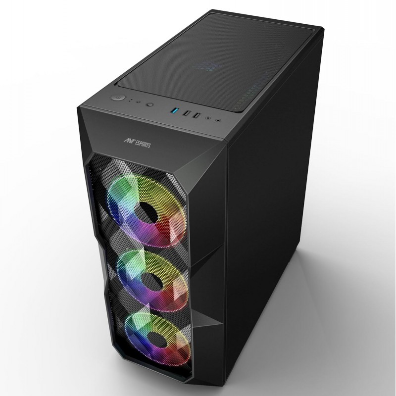 Ant Esports ICE-120AG Mid Tower Computer Case/Gaming Cabinet | Support ATX, Micro-ATX, Mini-ITX Motherboard with Pre-Installed 1 x 120 mm Black Rear Fan– Black Ant Esports ICE-120AG Mid Tower Computer Case/Gaming Cabinet | Support ATX, Micro-ATX, Mini-ITX Motherboard with Pre-Installed 1 x 120 mm Black Rear Fan– Black