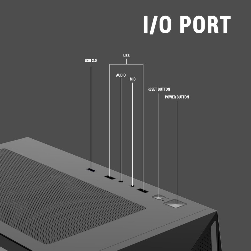 Ant Esports ICE-120AG Mid Tower Computer Case/Gaming Cabinet | Support ATX, Micro-ATX, Mini-ITX Motherboard with Pre-Installed 1 x 120 mm Black Rear Fan– Black Ant Esports ICE-120AG Mid Tower Computer Case/Gaming Cabinet | Support ATX, Micro-ATX, Mini-ITX Motherboard with Pre-Installed 1 x 120 mm Black Rear Fan– Black