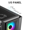 Ant Esports ICE-170TG Mid-Tower Computer Case/Gaming Cabinet - Black | Support ATX, Micro-ATX, ITX | Pre-Installed 3 Front Fans & 1 Rear Fan