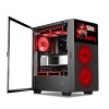 Ant Esports ICE-4000 RGB Mid- Tower Computer Case/Gaming Cabinet - Black | Supports ATX, Micro-ATX, Mini-ITX | Pre-Installed 3 x 120mm ARGB Fans in Front
