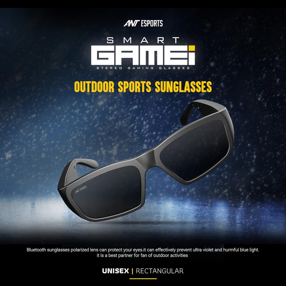 Ant Esports Infinity Smart Bluetooth Glasses, Voice Control, Open-Ear Style, Music & Calls, Volume Control