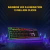 Ant Esports KM1600 Gaming Keyboard & Mouse Combo, Wired Backlit Rainbow LED Keyboard & 3200 DPI Gaming Mouse for PC/Laptop - Black