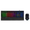 Ant Esports KM500W Gaming Keyboard and Mouse Combo, LED Wired, Ergonomic & Wrist Rest, Programmable, PC/Laptop/Mac - World of Warships Edition - Black