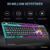 Ant Esports KM540 Gaming Keyboard and Mouse Combo,Rainbow Backlit LED Wired Keyboard with Wrist Rest,Programmable 7D OpticalMouse, 3600 DPI, Spill-Resistant, USB Plug & Play for PC, Laptop,Mac – Black