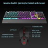 Ant Esports KM540 Gaming Keyboard and Mouse Combo,Rainbow Backlit LED Wired Keyboard with Wrist Rest,Programmable 7D OpticalMouse, 3600 DPI, Spill-Resistant, USB Plug & Play for PC, Laptop,Mac – Black