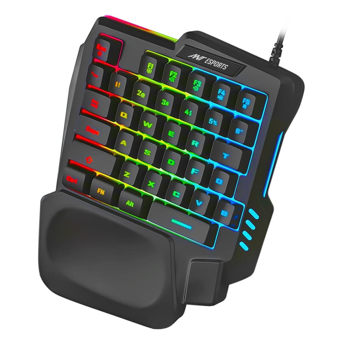 Ant Esports MK1001 One Handed Gaming Keyboard RGB Backlit 35 Keys Portable Mini Gaming Keypad Ergonomic Game Controller for PC Gamer Ant Esports MK1001 One Handed Gaming Keyboard RGB Backlit 35 Keys Portable Mini Gaming Keypad Ergonomic Game Controller for PC Gamer