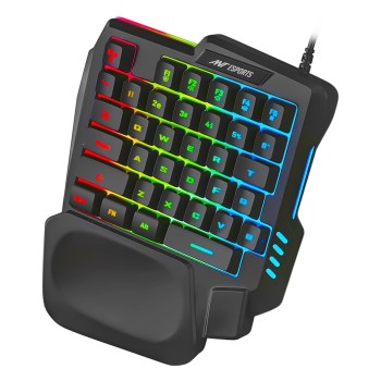 Ant Esports MK1001 One Handed Gaming Keyboard RGB Backlit 35 Keys Portable Mini Gaming Keypad Ergonomic Game Controller for PC Gamer Ant Esports MK1001 One Handed Gaming Keyboard RGB Backlit 35 Keys Portable Mini Gaming Keypad Ergonomic Game Controller for PC Gamer