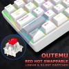 Ant Esports MK1300 V2 Portable 60 Percent Mechanical Keyboard, Compact 61 Keys Mini Gaming Keyboard for PC/Mac Gamer Switchable Colorful RGB Backlit with Software, Swappable Red Switch - White Ant Esports MK1300 V2 Portable 60 Percent Mechanical Keyboard, Compact 61 Keys Mini Gaming Keyboard for PC/Mac Gamer Switchable Colorful RGB Backlit with Software, Swappable Red Switch - White