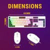 Ant Esports MK1400 Pro Backlit Membrane Wired Gaming Keyboard with Mixed Colour Lighting, White & Black Keycaps, Double Injection Key Caps - Black Ant Esports MK1400 Pro Backlit Membrane Wired Gaming Keyboard with Mixed Colour Lighting, White & Black Keycaps, Double Injection Key Caps - Black