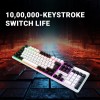 Ant Esports MK1400 Pro Backlit Membrane Wired Gaming Keyboard with Mixed Colour Lighting, White & Black Keycaps, Double Injection Key Caps - Black Ant Esports MK1400 Pro Backlit Membrane Wired Gaming Keyboard with Mixed Colour Lighting, White & Black Keycaps, Double Injection Key Caps - Black