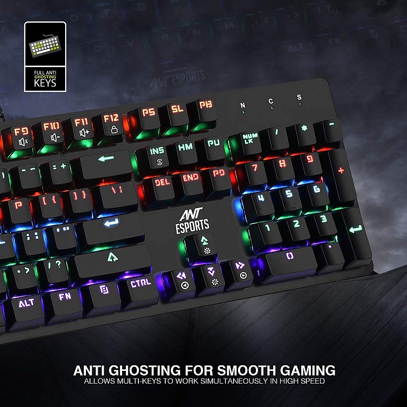 Ant Esports MK3200 Wired Mechanical RGB Gaming Keyboard with Outemu Blue Switches