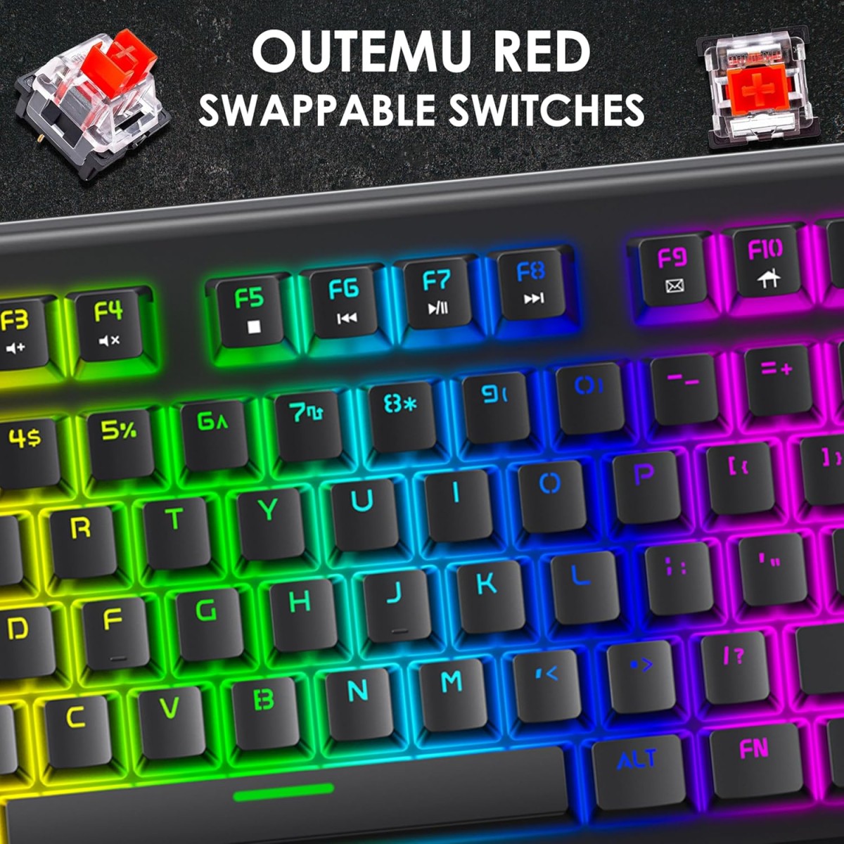 Ant Esports MK4000 RGB LED Backlit Aluminium Base Wired Mechanical Gaming Keyboard 104 Keys Mechanical Keyboard, Hot Swappable,Fully Programmable Full Size Gaming Keyboard for PC/Laptop/PS5_Red Switch Ant Esports MK4000 RGB LED Backlit Aluminium Base Wired Mechanical Gaming Keyboard 104 Keys Mechanical Keyboard, Hot Swappable,Fully Programmable Full Size Gaming Keyboard for PC/Laptop/PS5_Red Switch