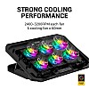 Ant Esports NC210 Gaming Notebook Cooler with 6 Cooling Fans for 10" - 15.6" Laptops, RGB Lights, 2 USB Ports