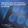 Ant Esports NC250 RGB Laptop Cooling Pad, Laptop Cooler with Mobile Holder 6 Quite Fans Fan Speed Controller 7 Height Adjustable Angle