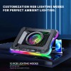 Ant Esports NC320 RGB Gaming Laptop Cooling Pad, Rapid Cooling Laptop Stand with 1*140MM Quite Fan with RPM Controller, Smart and OneTouch Display Laptop stand for 14-19” 8 Height Stands, 2 USB Ports Ant Esports NC320 RGB Gaming Laptop Cooling Pad, Rapid Cooling Laptop Stand with 1*140MM Quite Fan with RPM Controller, Smart and OneTouch Display Laptop stand for 14-19” 8 Height Stands, 2 USB Ports