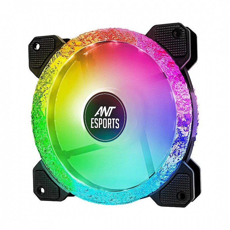 Ant Esports Royaleflow 120 Auto RGB 120mm 1200 RPM Cooler Case Fan with Crystallized LED Ring Design