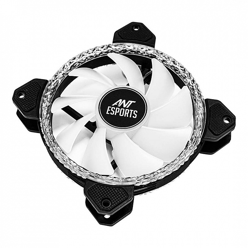 Ant Esports Royaleflow 120 Auto RGB 120mm 1200 RPM Cooler Case Fan with Crystallized LED Ring Design