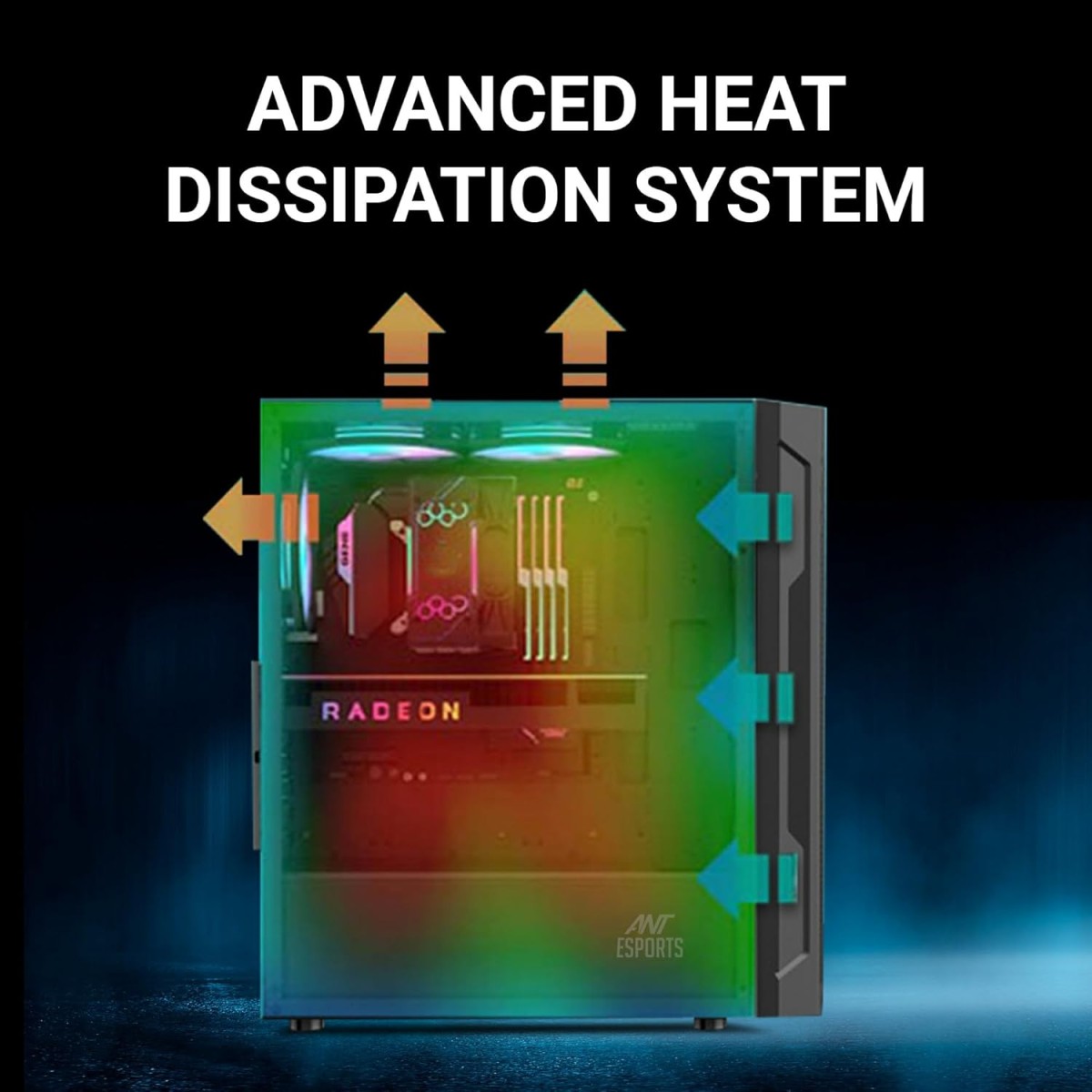 Ant Esports SX5 Mid-Tower Computer Case/Gaming Cabinet - Black | Support ATX, Micro-ATX, Mini-ITX | Pre-Installed 3 x 120mm Front Fans Ant Esports SX5 Mid-Tower Computer Case/Gaming Cabinet - Black | Support ATX, Micro-ATX, Mini-ITX | Pre-Installed 3 x 120mm Front Fans