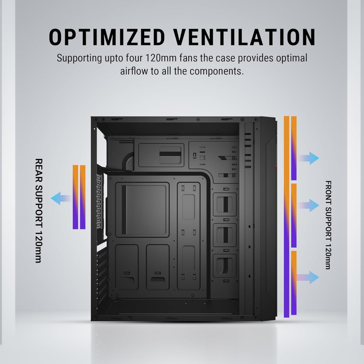 Ant Esports Si27 Value Series Mid-Tower Computer Case/Gaming Cabinet - Black | Support ATX, M-ATX, ITX | Pre-Installed 1 x 120 mm Black Rear Fan Ant Esports Si27 Value Series Mid-Tower Computer Case/Gaming Cabinet - Black | Support ATX, M-ATX, ITX | Pre-Installed 1 x 120 mm Black Rear Fan