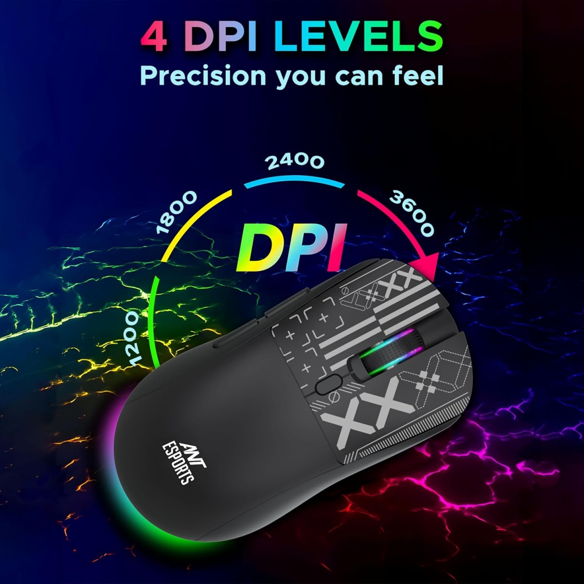 Ant Esports Thunder20 Wired Mechanical Gaming Keyboard and Mouse Combo | TKL Keyboard Rainbow Backlight 26Anti-Ghosting Keys, 6-Button 3600DPI Mouse | USB | PC/Laptop Compatible_ Brown Switch_ Black Ant Esports Thunder20 Wired Mechanical Gaming Keyboard and Mouse Combo | TKL Keyboard Rainbow Backlight 26Anti-Ghosting Keys, 6-Button 3600DPI Mouse | USB | PC/Laptop Compatible_ Brown Switch_ Black