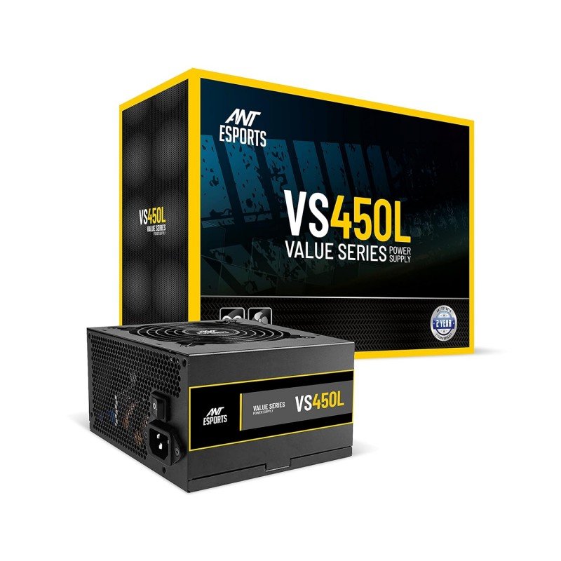 Ant Esports VS400L NonModular High Efficiency Gaming Power Supply/PSU with Continuous Power and 120mm Silent Fan Ant Esports VS400L NonModular High Efficiency Gaming Power Supply/PSU with Continuous Power and 120mm Silent Fan