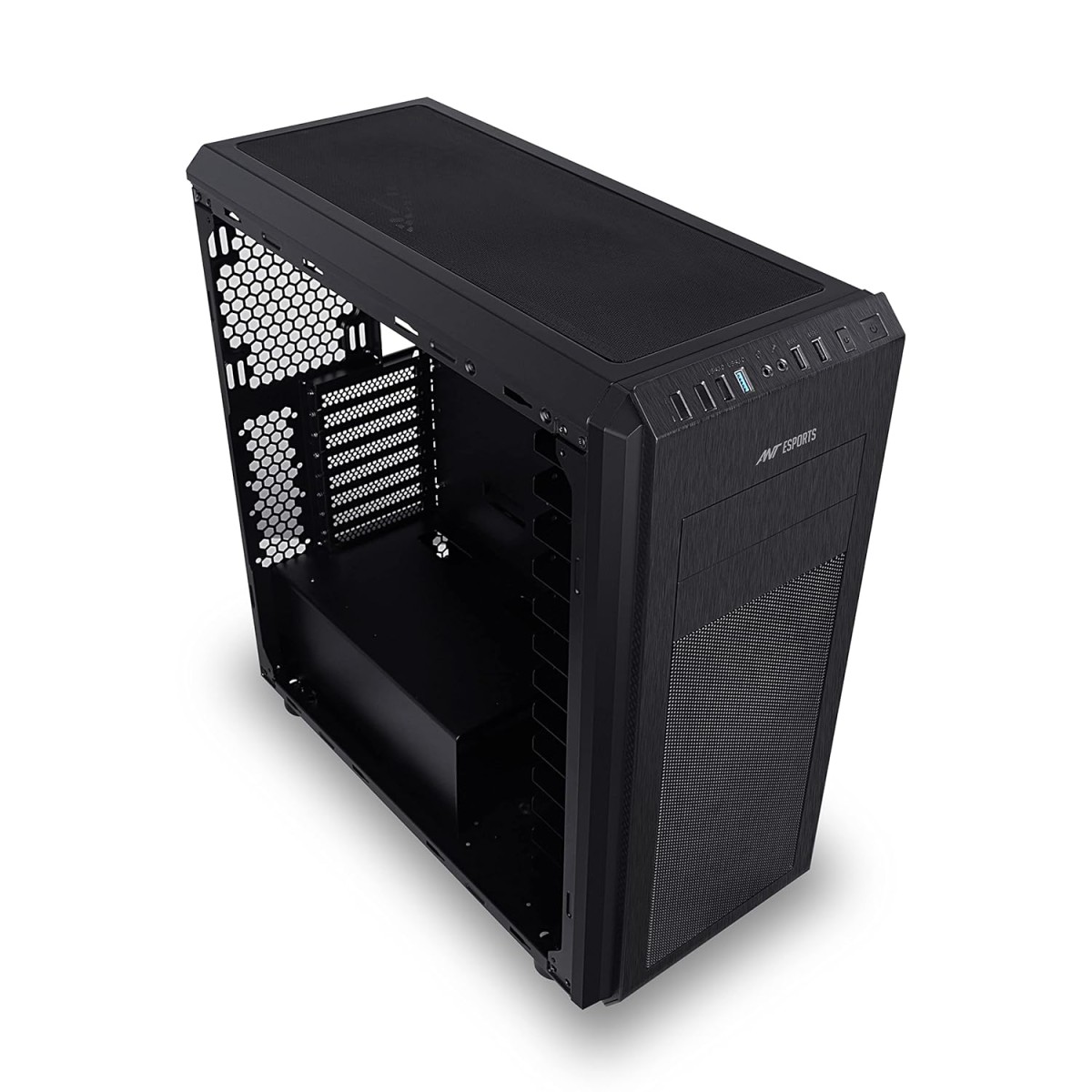 Ant Esports Vanguard Mid- Tower Computer Case/Gaming Cabinet - Black | Supports E-ATX, ATX, Micro-ATX, Mini-ITX | Pre-Installed 2 x 120mm Fans in Front and 1 x 120 mm Fan at Rear Ant Esports Vanguard Mid- Tower Computer Case/Gaming Cabinet - Black | Supports E-ATX, ATX, Micro-ATX, Mini-ITX | Pre-Installed 2 x 120mm Fans in Front and 1 x 120 mm Fan at Rear