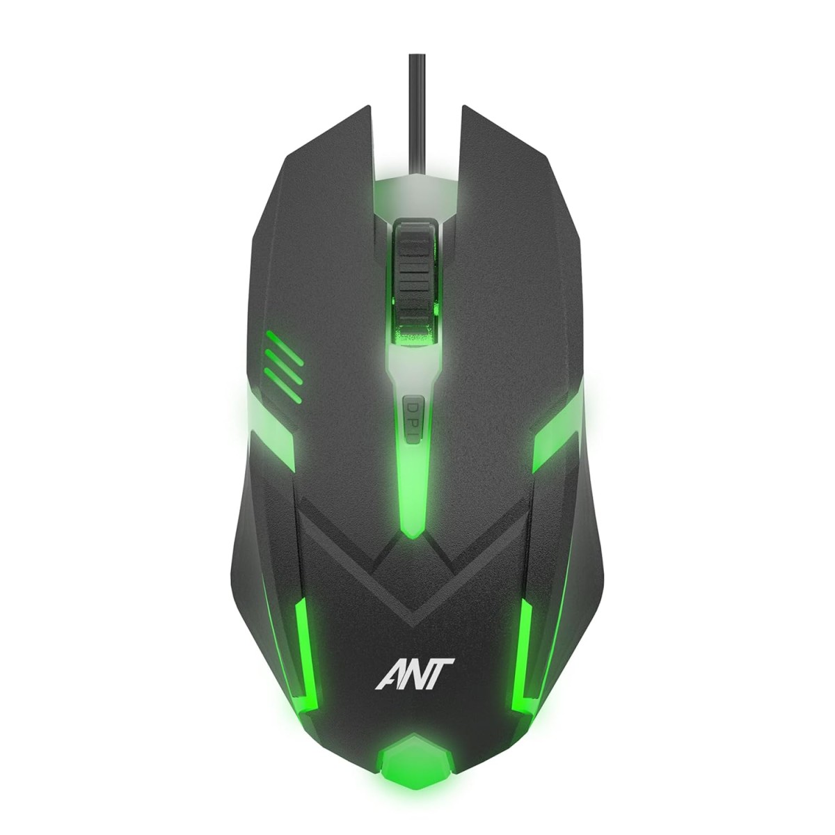 Ant GM46 Wired Optical Gaming Mouse | 2400 DPI Sensor | 4 Durable Buttons | Multicolour Backlight | 1.5M Cable | Lightweight Design