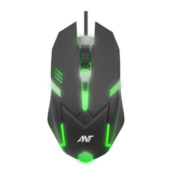 Ant GM46 Wired Optical Gaming Mouse | 2400 DPI Sensor | 4 Durable Buttons | Multicolour Backlight | 1.5M Cable | Lightweight Design