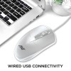 Ant Globe 10 Wired Optical Mouse with 1200 DPI, USB Connectivity, Lightweight Design, Durable 3 Buttons, Compatible with Windows/Mac/Linux