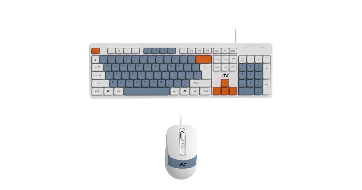 Ant MASTER 20 Wired Combo Keyboard & Mouse Set | 104 Key Membrane