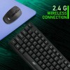 Ant PC 2.4G Full-Sized Ergonomic Keyboard Mouse, 3 DPI Adjustable Cordless USB Keyboard and Mouse, Quiet Click for Computer/Laptop/Windows/Mac