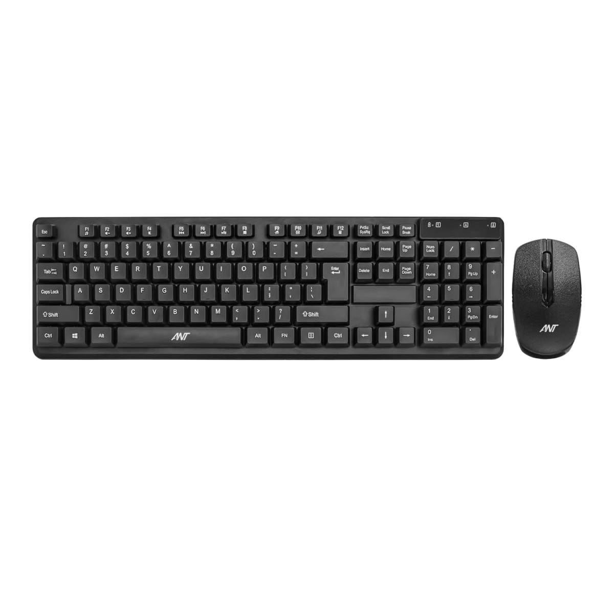 Ant PC 2.4G Full-Sized Ergonomic Keyboard Mouse, 3 DPI Adjustable Cordless USB Keyboard and Mouse, Quiet Click for Computer/Laptop/Windows/Mac