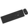 Ant PC Wireless Keyboard and Mouse, Silent Keyboard Mouse Combo, Full-Sized Colorful Typewriter Keyboard with Round Keycaps, 2.4G 1000 DPI Cute Mouse Compatible with PC/Laptop/Compute - Black