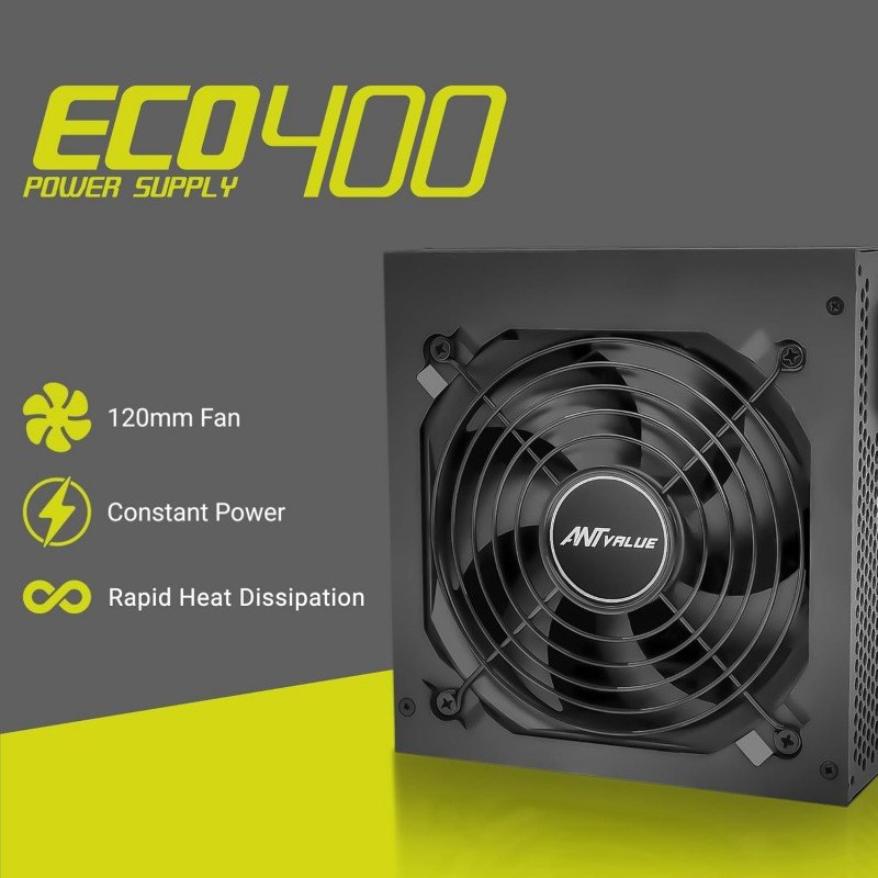 Ant Value ECO400 Non Modular Gaming Power Supply/PSU for PC Ant Value ECO400 Non Modular Gaming Power Supply/PSU for PC