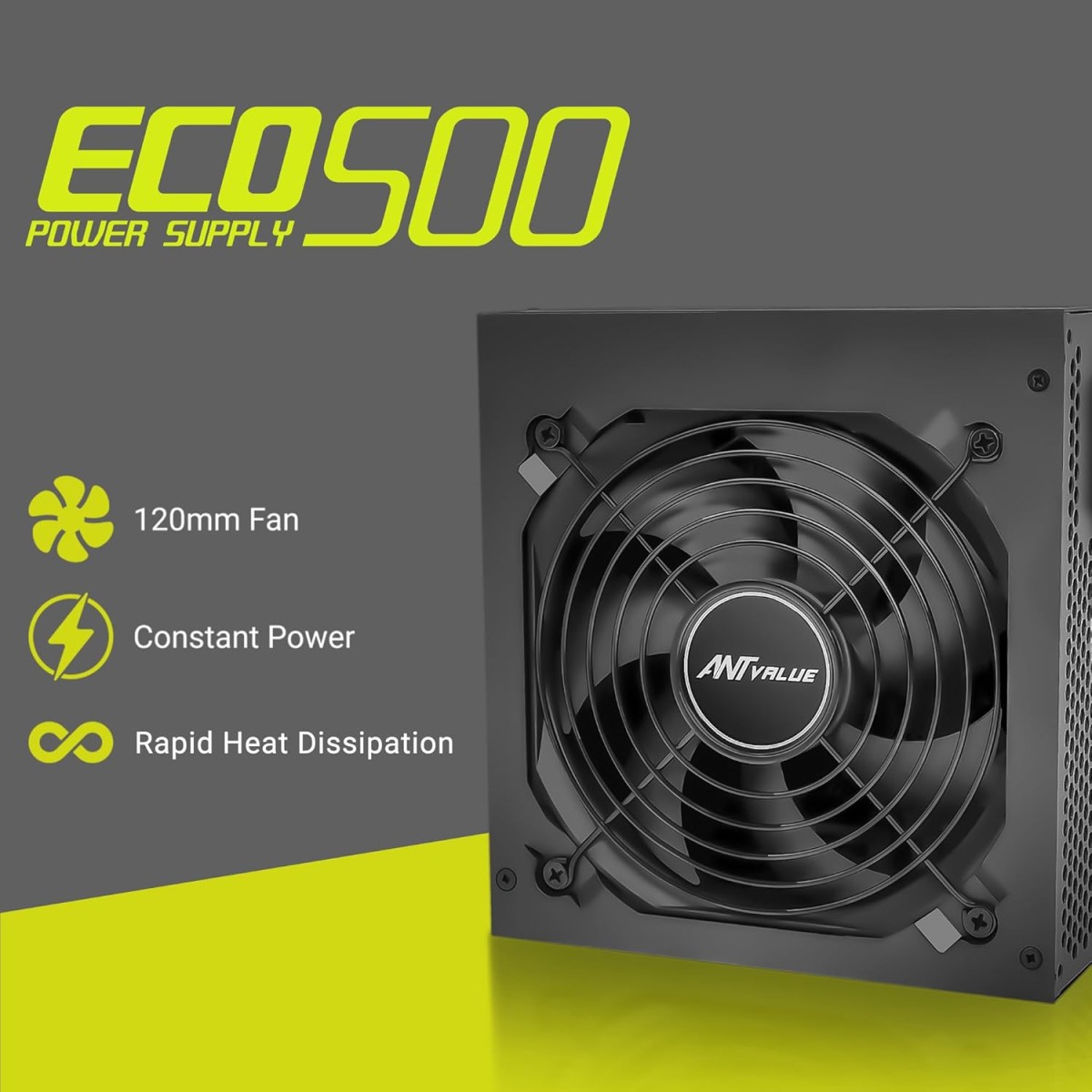 Ant Value ECO400 Non Modular Gaming Power Supply/PSU for PC