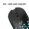 Ant Value FKAPU05 1600 DPI Wireless Mouse - Black