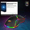 Ant Value GM1001 USB Wired Gaming Mouse,6 Adjustable 12800 DPI Computer Mouse,Optical Sensor 13 RGB Mouse with software and 6 Programmable Buttons,Ergonomic PC Gaming Wired Mouse for Laptop/PC - Black