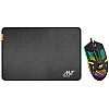 Ant Value GM1103 Gaming Mouse, USB Optical Computer Mice with RGB Backlit, 4 Adjustable DPI Up to 3600, Ergonomic Gamer Laptop PC Mouse for Windows 7/8/10/XP Vista Linux -Black