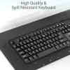 Ant -Wired Full-Size Keyboard and Mouse Combo - Computer Accessories for Laptops and PCs, Ergonomic Design, Silent Keys, USB Connection, Compact Mouse, QWERTY Keyboard – Black, 02