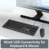 Ant -Wired Full-Size Keyboard and Mouse Combo - Computer Accessories for Laptops and PCs, Ergonomic Design, Silent Keys, USB Connection, Compact Mouse, QWERTY Keyboard – Black, 02